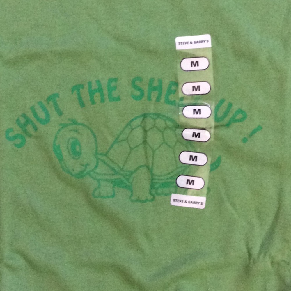 NWT “shut the shell up” tee shirt
